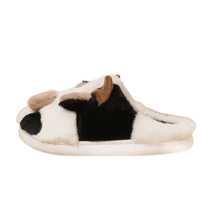 Profil Chaussons Peluche à motif vache