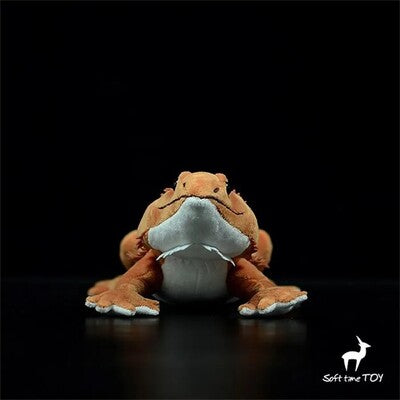 Vue de face de la Peluche réaliste de Lézard Dragon Barbu