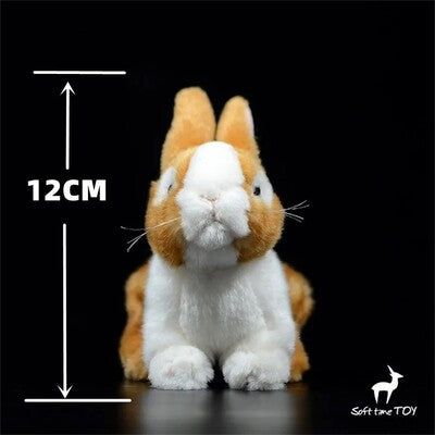 Hauteur de 12 cm pour la peluche Lapin nain réaliste