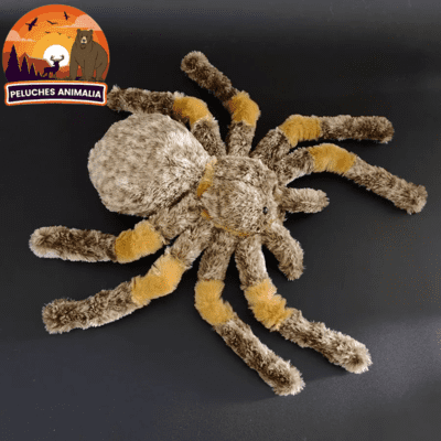 Vue du dessus peluche réaliste mygale
