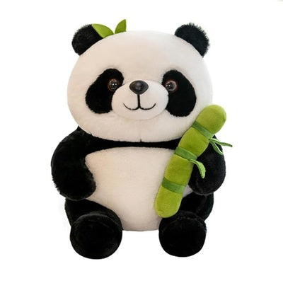 Craquante peluche panda, vue de face.