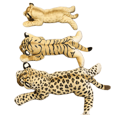 Jouet Peluche Bébé  Lion Tigre Léopard - 39/58 cm